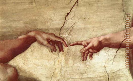 Michelangelo Buonarroti Creation of Adam hand